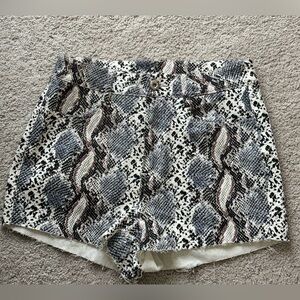 Snake Skin Print Shorts